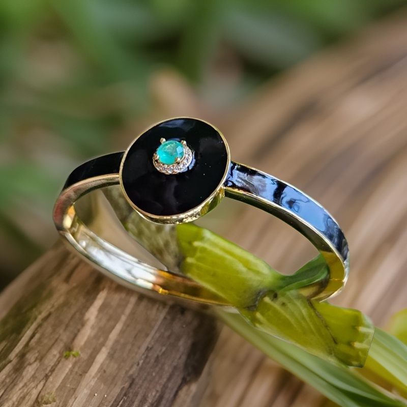 BRACELETE ESMALTADO PRETO